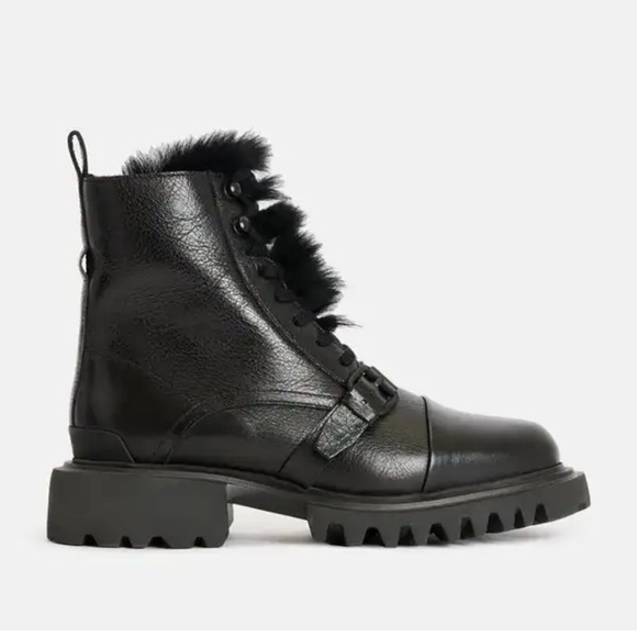 All Saints Shoes - All Saints Tori Shearling Combat Boots 40/10
